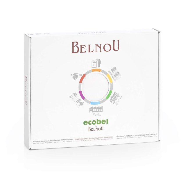 Protector de colchón impermeable transpirable ecológico Ecobel Belnou blanco